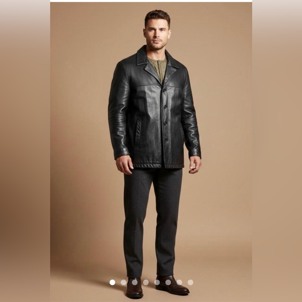 Wilsons Leather Classic Black Jacket, size M